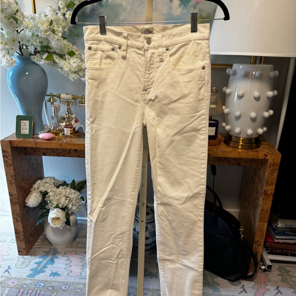 J. Crew Off-White Corduroy Pants